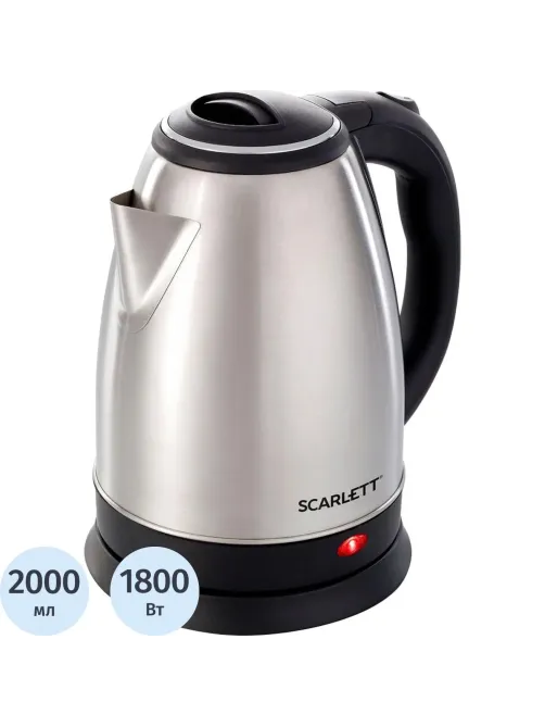 Чайник Scarlett SC-EK21S26, 2л, 1800Вт, (серебристый)