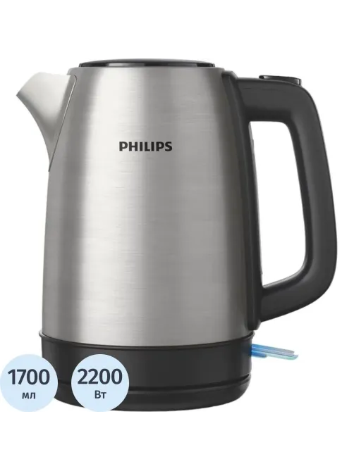 Чайник Philips HD9350/90, 2200Вт, 1,7л, нерж/черн. пластик