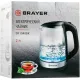 Чайник электрический BRAYER BR1040BK, 2220Вт,  2 л, стекл., черный