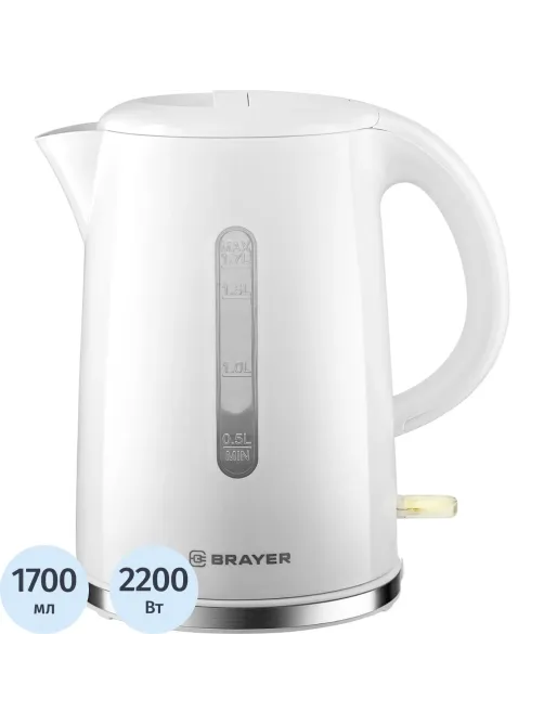 Чайник BRAYER 6108BR,электрический,2200Вт,1,7л,пласт.корп,шкала,подсвет