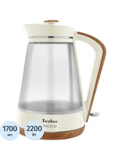 Чайник Tesler KT-1750 BEIGE, 1,7л., 2200Вт., стекло