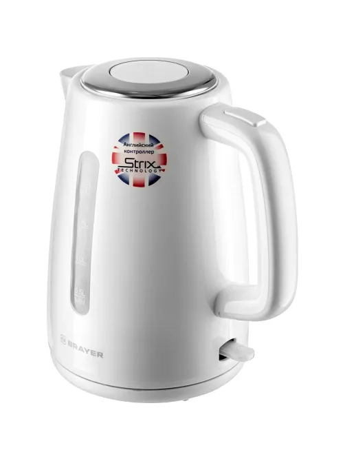 Чайник электрический BRAYER BR1058WH,2200 Вт,2 л,STRIX,пластик,автооткл