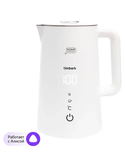 Чайник Timberk T-EK21S103WF, электрический с Wi-Fi,2200Вт, 1.7л, белый