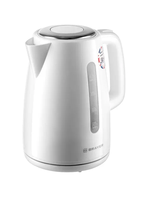 Чайник электрический BRAYER BR1058WH,2200 Вт,2 л,STRIX,пластик,автооткл