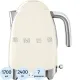 Чайник SMEG KLF04CREU,1,7л,электрический с регул темп, кремовый