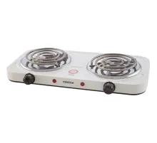 Плита электрическая Centek CT-1509 (белая) 2конфорки ТЭН 140мм, 2000Вт