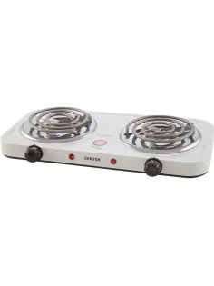 Плита электрическая Centek CT-1509 (белая) 2конфорки ТЭН 140мм, 2000Вт