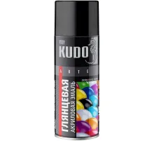 Краска аэрозоль акриловая ral 9005  черная глянц.520мл(1/12)kudo ku-a9005