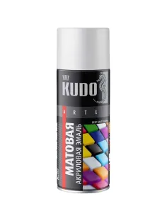 Краска аэрозоль акриловая ral 9003  белая матов.520мл(1/12)kudo ku-a9003m
