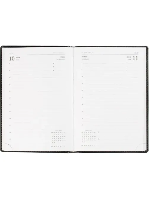 Ежедневник датированный 2026, черн, А5, 148x218 мм, 352 стр,АТТАСНЕ Agenda
