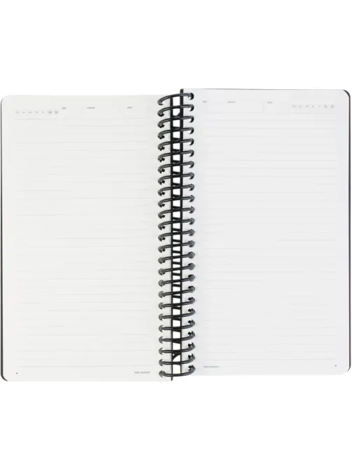 Ежедневник недатированный А5 AGENDA на спирали, черный, 128л 3-746/01