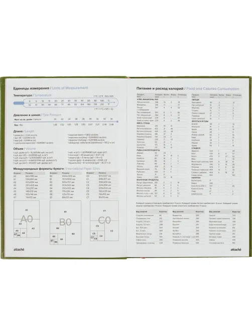 Ежедневник недатированный зеленый, А5, 140x200, 136 л, ATTACHE