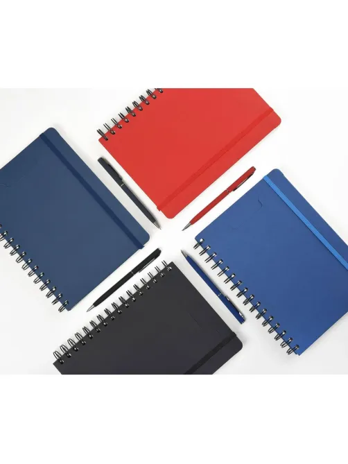 Ежедневник недатированный А5 PRAGMATIC на гребне, темно-синий 128л 3-748/03