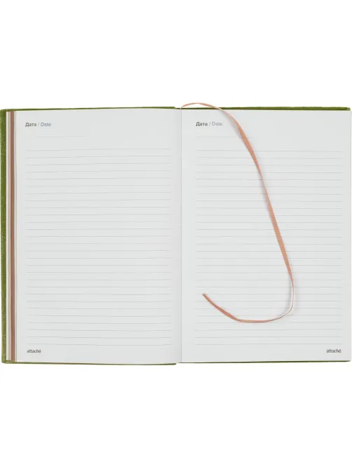 Ежедневник недатированный зеленый, А5, 140x200, 136 л, ATTACHE