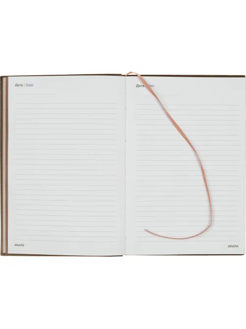 Ежедневник недатированный коричневый, А5, 140x200, 136 л, ATTACHE
