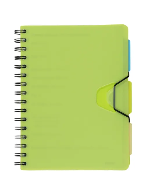 Ежедневник недатированный Bright Colours на спирали,  А5, 272 стр., ЛАЙМ