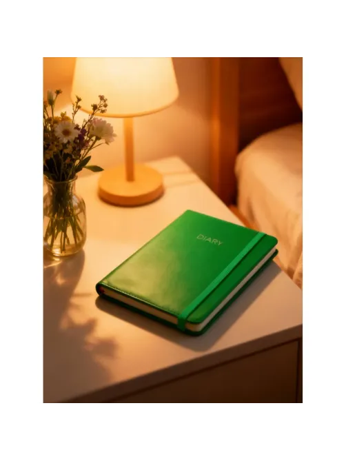 Ежедневник недатированный зеленый, А5 136 л., Diary, ATTACHE