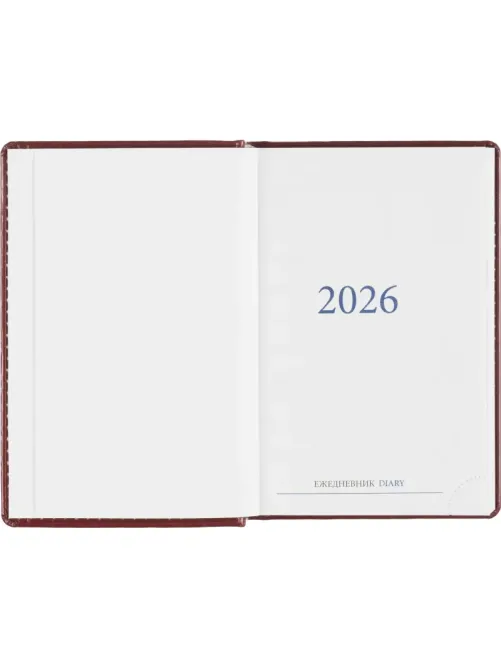 Ежедневник датированный 2026, бордо,А6, 100х150 мм,336 стр,Agenda
