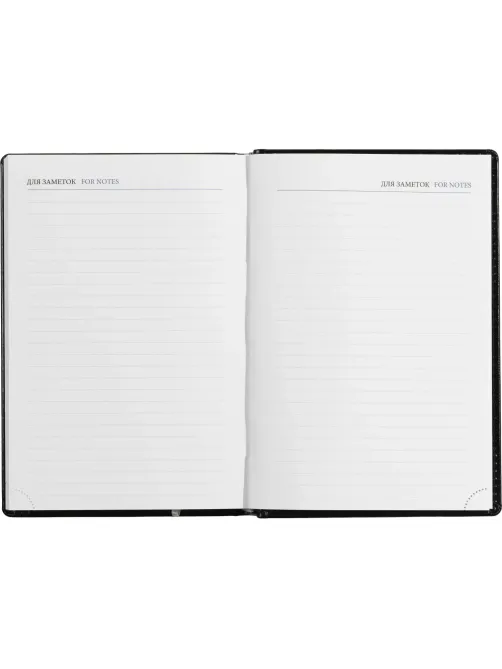 Ежедневник недатированный черный, А5,148x218, 352стр, Agenda