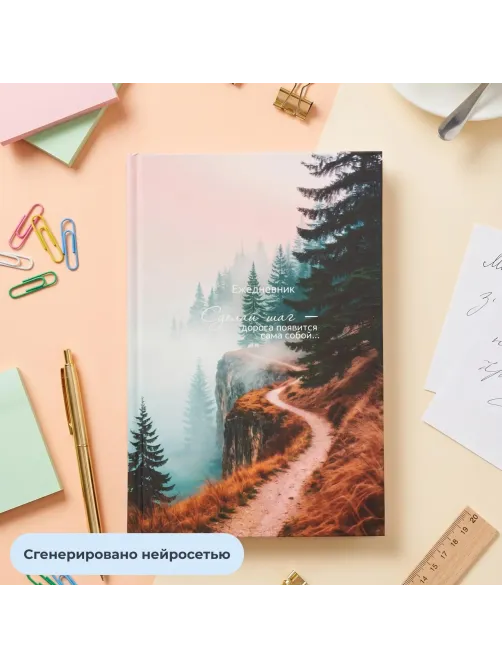 Ежедневник недатированный А5 Дорога 7БЦ, матовый, 128л