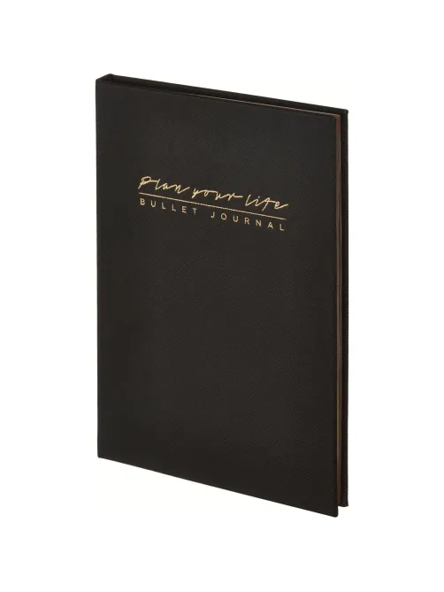 Ежедневник недатированный черный, А5 136 л., Plan your life, ATTACHE