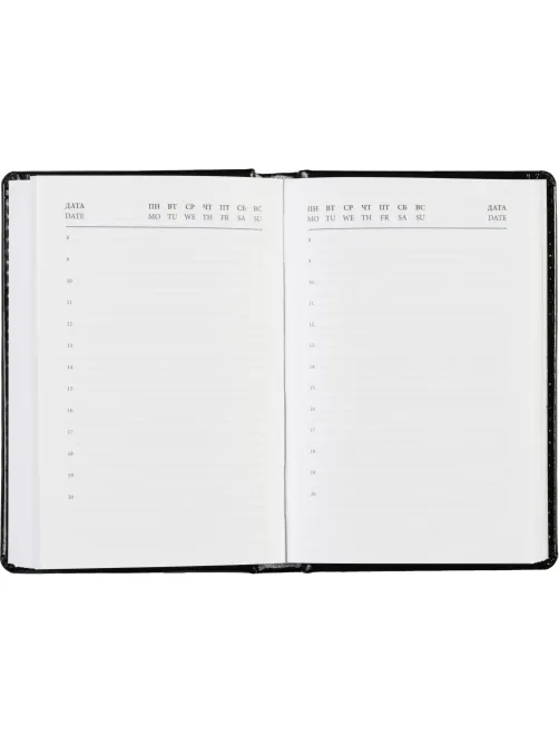 Ежедневник недатированный черн, А6, 100x150, 320стр, Agenda
