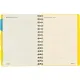 Ежедневник недатированный Bright Colours на спирали, А5, 272 стр., ЖЕЛТЫЙ