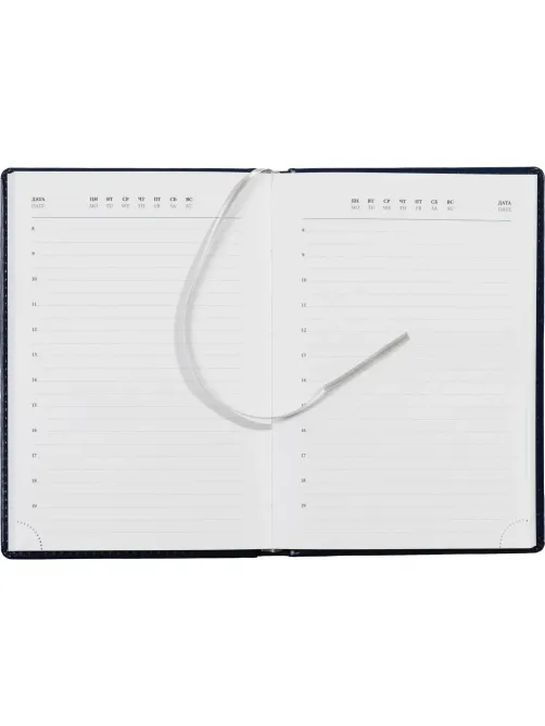 Ежедневник недатированный синий, А5, 148x218, 352стр, Agenda