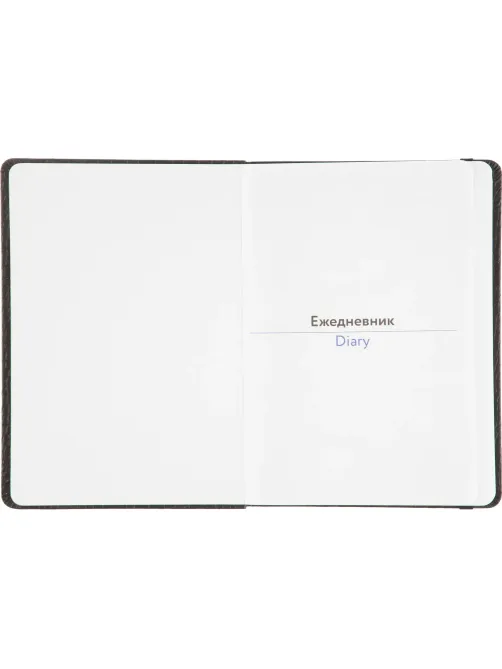Ежедневник недатированный черный, рептилия, А5 136 л., ATTACHE