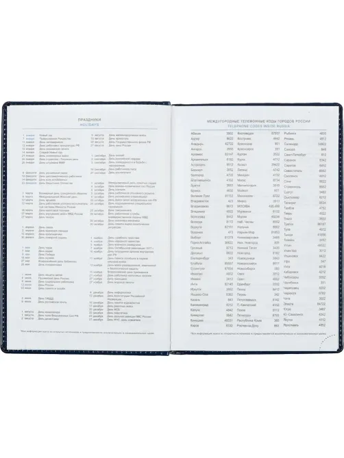 Ежедневник недатированный синий, А5, 148x218, 352стр, Agenda