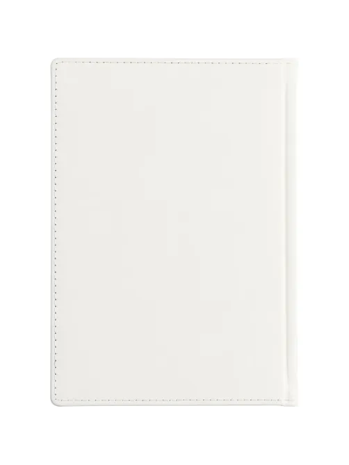 Ежедневник недатированный А5+, 136л, VELVET белый  3-115/23