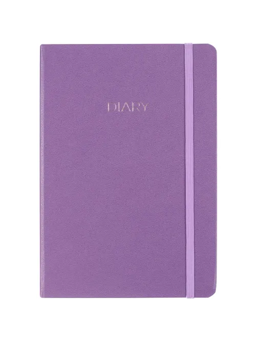 Ежедневник недатированный сиреневый, А5 136 л., Diary, ATTACHE