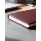 Ежедневник недатированный А5+, 136л, VELVET бордовый  3-115/02