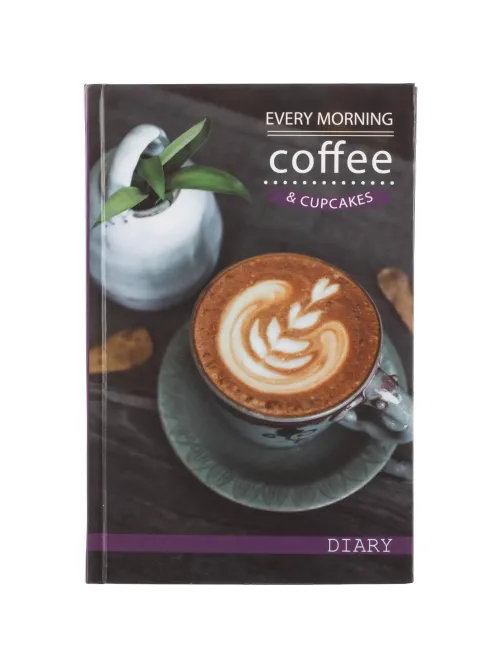 Ежедневник недатированный 7БЦ,пленка глянц,А5,128л Attache, Coffee
