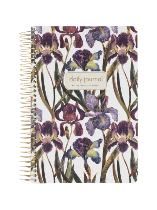 Ежедневник недатированный CUTE DIARY А5,BV,136,ИРИСЫ, зол.греб, 3-701/15