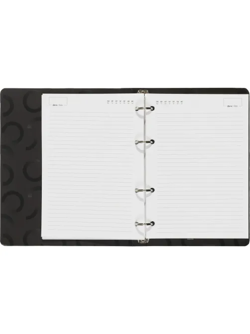 Ежедневник недатированный на кольцах Attache, 136л., 80г/м3, Blacky