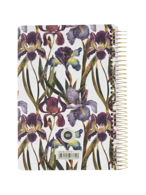 Ежедневник недатированный CUTE DIARY А5,BV,136,ИРИСЫ, зол.греб, 3-701/15