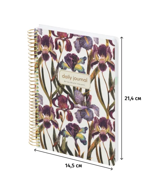 Ежедневник недатированный CUTE DIARY А5,BV,136,ИРИСЫ, зол.греб, 3-701/15