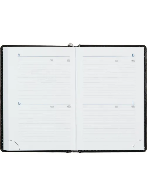 Ежедневник недатированный черн, А6, 100x150, 320стр, Agenda