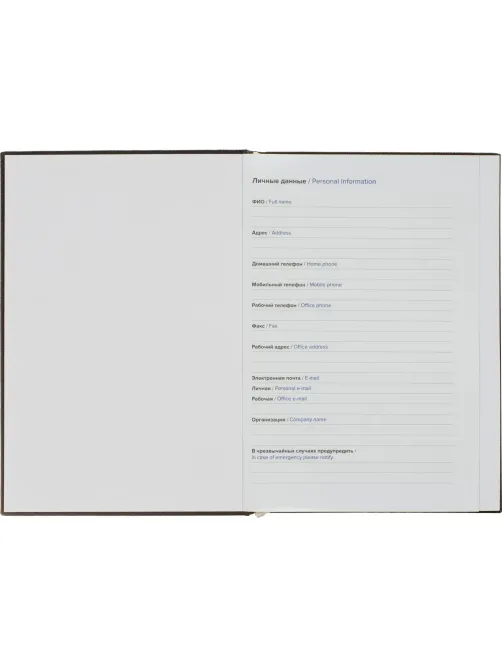 Ежедневник недатированный черный, А5 136 л., Plan your life, ATTACHE