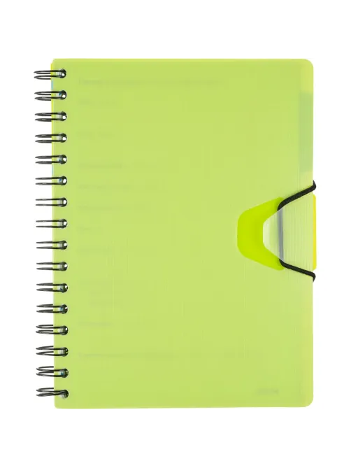 Ежедневник недатированный Bright Colours на спирали,  А5, 272 стр., ЛАЙМ