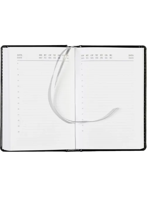 Ежедневник недатированный черн, А6, 100x150, 320стр, Agenda