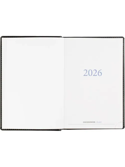Ежедневник датированный 2026, черн, А5, 148x218 мм, 352 стр,АТТАСНЕ Agenda
