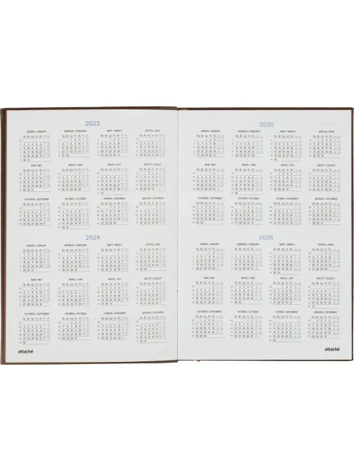 Ежедневник недатированный коричневый, А5, 140x200, 136 л, ATTACHE