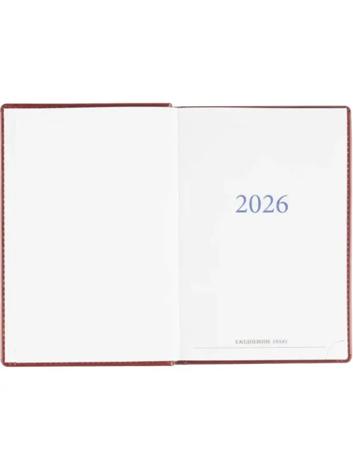 Ежедневник датированный 2026, бордо, А5, 148x218 мм, 352 стр,АТТАСНЕ Agenda