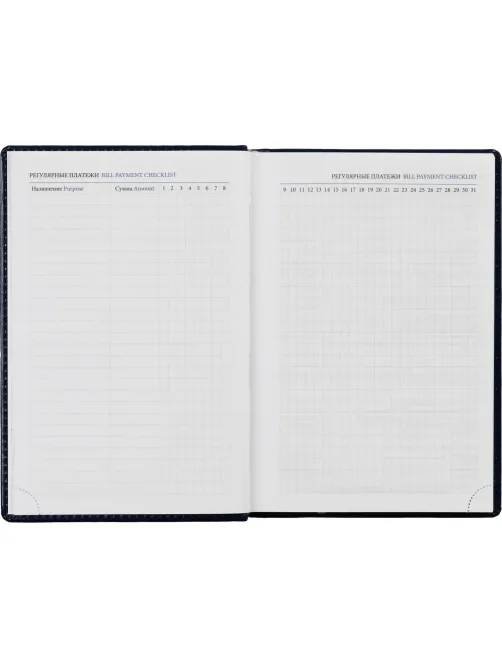Ежедневник недатированный синий, А5, 148x218, 352стр, Agenda