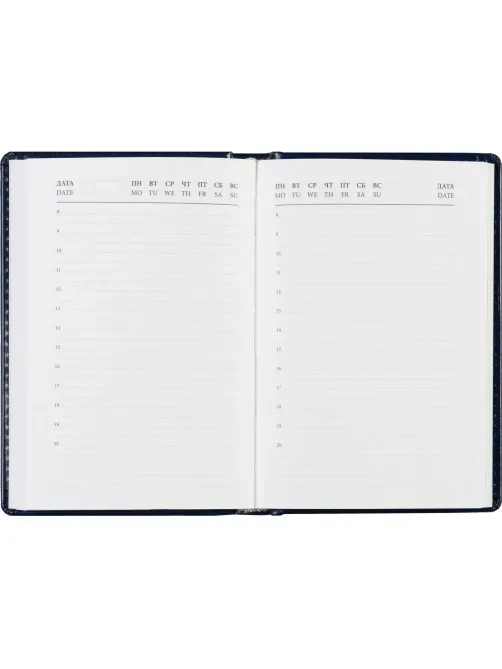 Ежедневник недатированный синий, А6,100x150, 320стр, Agenda