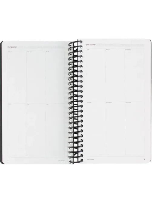 Ежедневник недатированный А5 AGENDA на спирали, черный, 128л 3-746/01