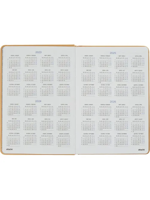 Ежедневник недатированный бежевый, А5,140x200мм, 136 л. ATTACHE