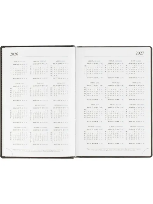 Ежедневник датированный 2026, черный,А5, 148х218 мм,352 стр,АТТАСНЕ Вива